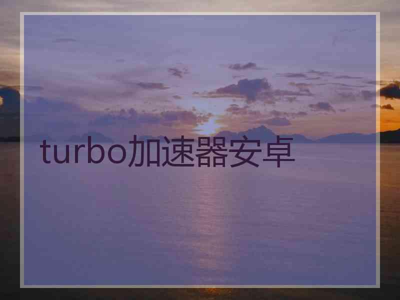 turbo加速器安卓