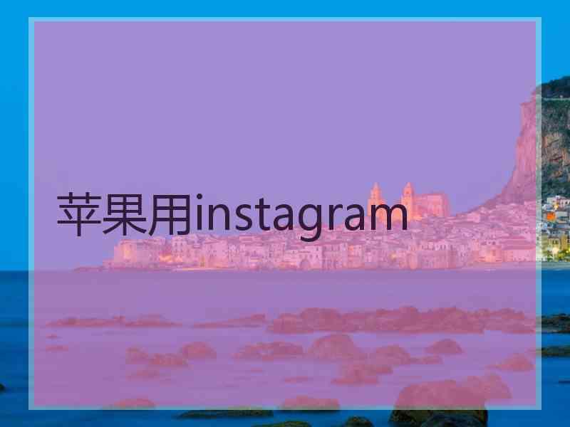 苹果用instagram