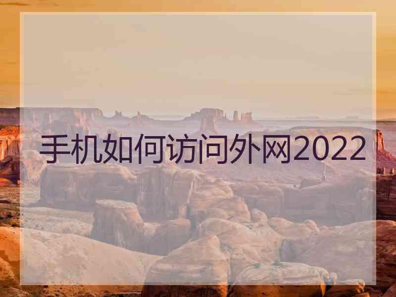 手机如何访问外网2022