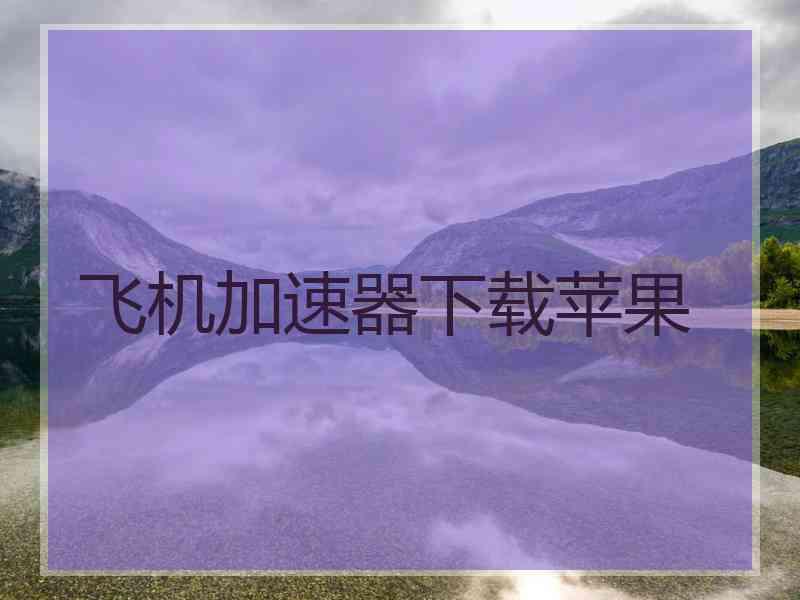 飞机加速器下载苹果