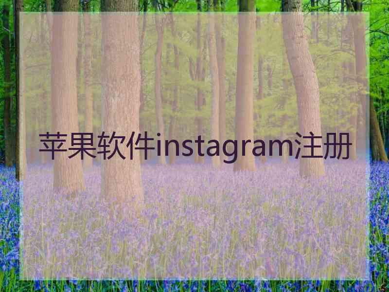 苹果软件instagram注册