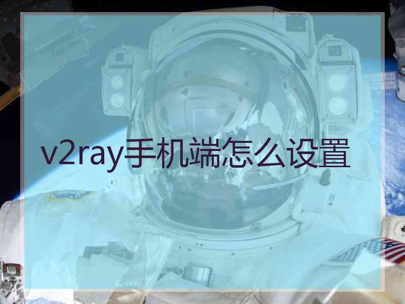 v2ray手机端怎么设置