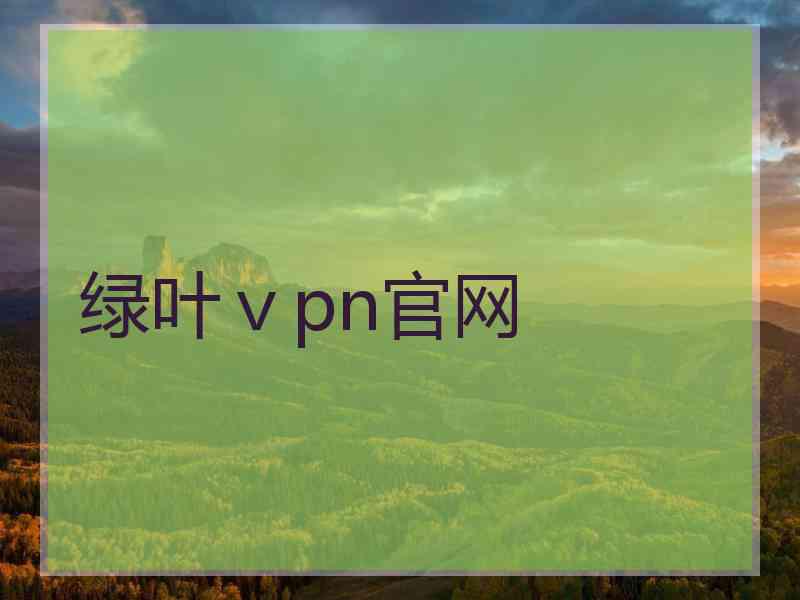 绿叶ⅴpn官网