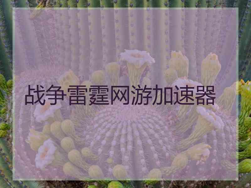 战争雷霆网游加速器