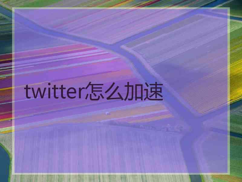 twitter怎么加速