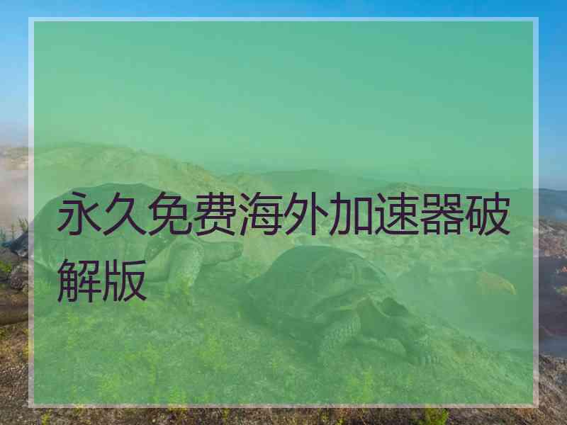 永久免费海外加速器破解版