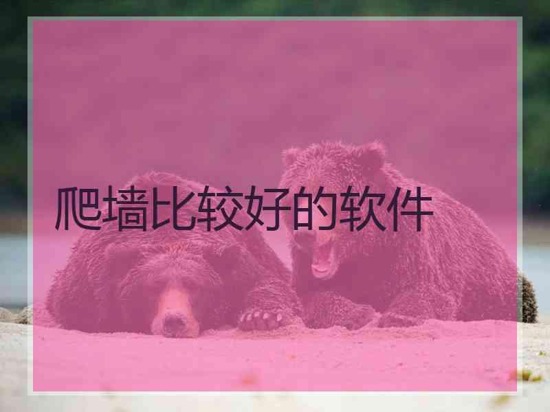 爬墙比较好的软件