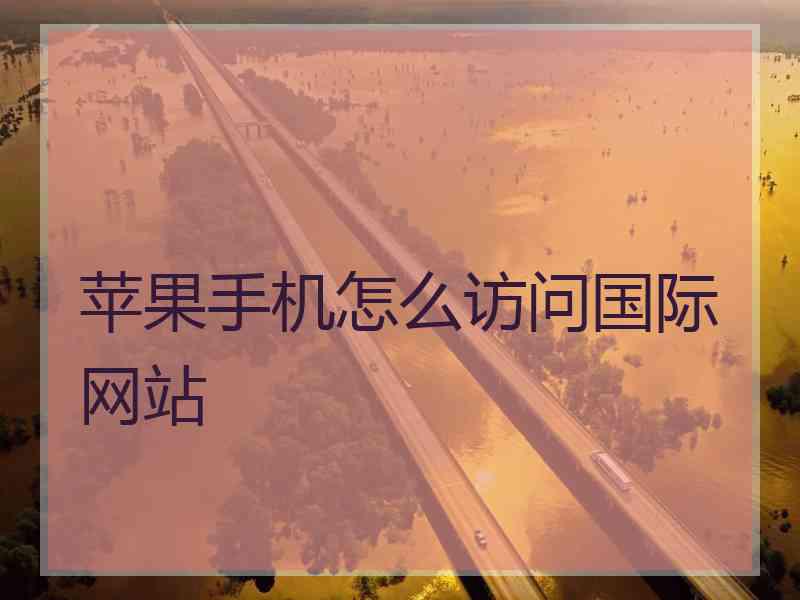 苹果手机怎么访问国际网站