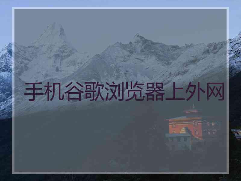 手机谷歌浏览器上外网