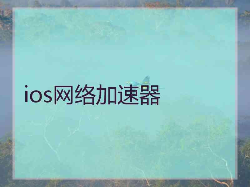 ios网络加速器