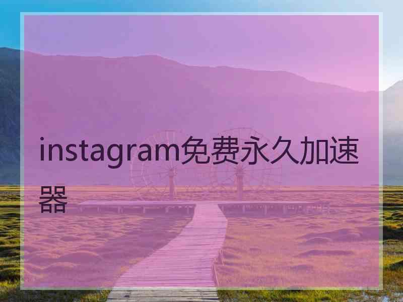 instagram免费永久加速器