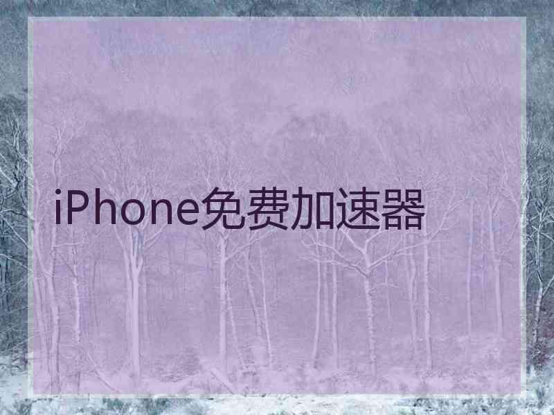 iPhone免费加速器