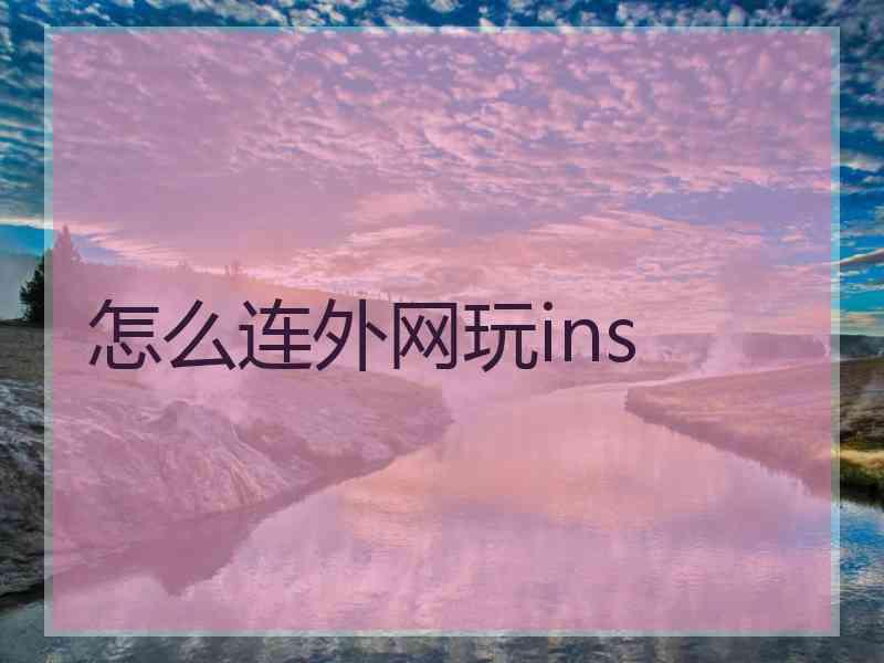 怎么连外网玩ins