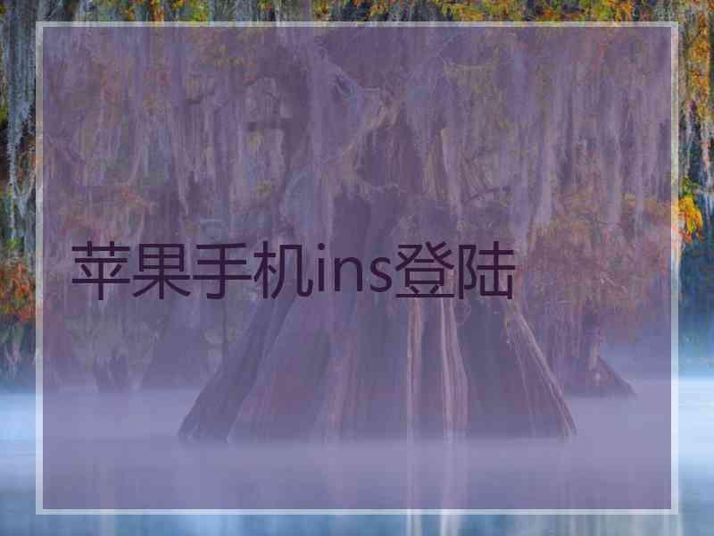 苹果手机ins登陆