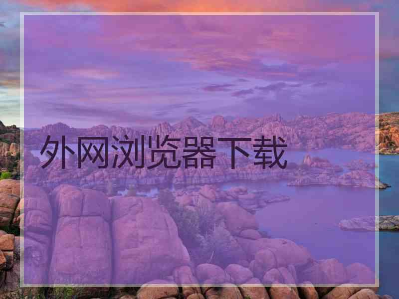 外网浏览器下载