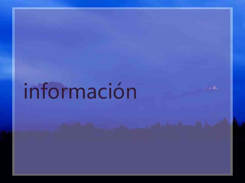 información