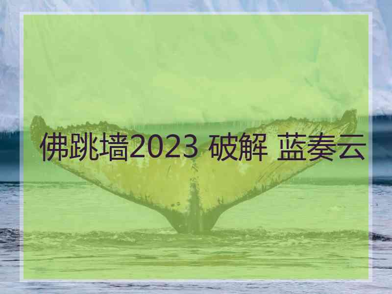 佛跳墙2023 破解 蓝奏云