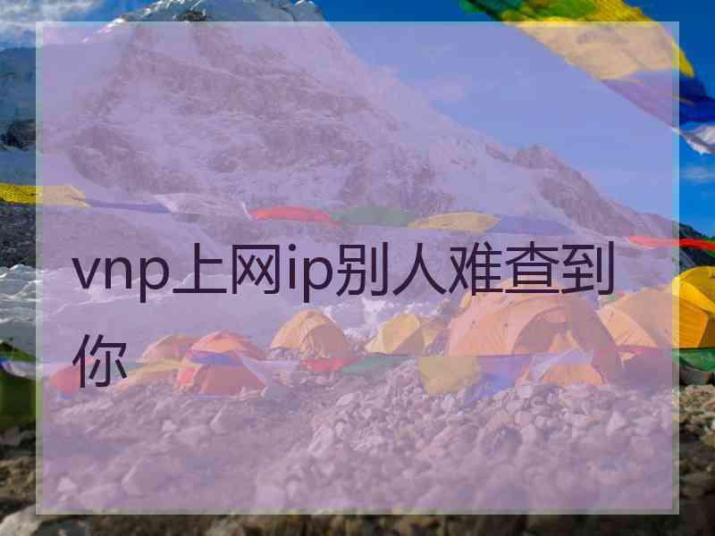 vnp上网ip别人难查到你