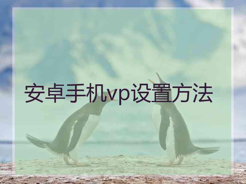 安卓手机vp设置方法