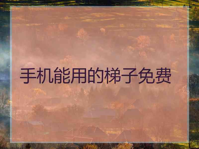 手机能用的梯子免费