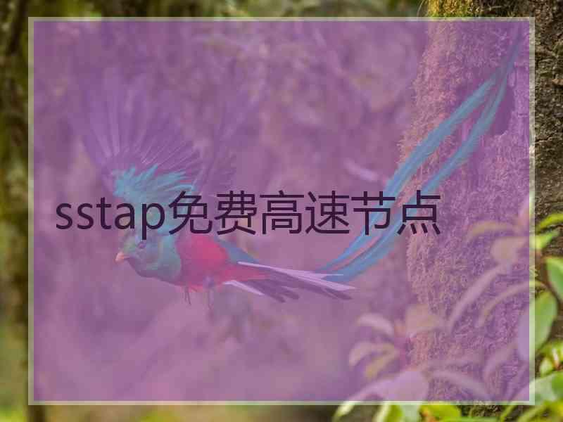 sstap免费高速节点